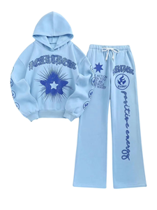 Bulk Wholesale Spring Unisex Clothes Acid Wash Rhinestone Screen Printing Tracksuit for Outdoor Joggers 320gsm Boxy - Product Image 4