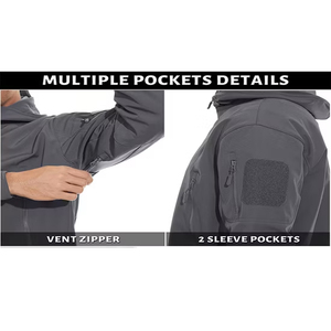 เสื้อแจ็คเก็ตน้ำหนักเบาสำหรับกิจกรรมกลางแจ้งแบบสั่งทำพิเศษ ผู้จำหน่ายชุดเดินป่า MOQ ต่ำ ราคาถูก เสื้อแจ็คเก็ตกันน้ำแบบ Softshell - Product Image 5