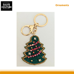 Ornements festifs suspendus en forme de sapin de Noël, faits à la main avec des perles en feutre de qualité supérieure, pour la décoration de la maison - Product Image 2