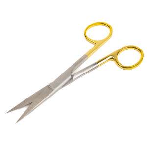 กรรไกรเย็บแผลเคลือบไทเทเนียมสแตนเลสเกรดพรีเมียม เครื่องมือผ่าตัดขนาดเล็กสำหรับดวงตา อุปกรณ์การแพทย์ มาตรฐาน ISO13485 - Product Image 2