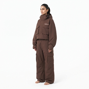Conjunto de traje de esquí y snowboard para mujer, cálido, impermeable, a prueba de viento, holgado, ropa deportiva de invierno para exteriores - Product Image 3