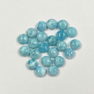 4mm-10mm AAA + Cabochons ronds Larimar bleu naturel à dos plat en pierres précieuses Larimar Fabrication de bijoux minimaliste du fournisseur vérifié - Product Image 6