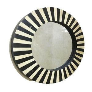Premium Quality Handcrafted Bone Inlay <b>Mirror</b> Perfect Christmas Gift for Home Decore Round Art Deco Wall <b>Mirror</b> With Black - Product Image 1