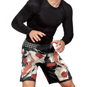 Shorts de boxe MMA professionnels pour hommes, 100% coton extensible, respirant, tissu à séchage rapide, logo personnalisé, shorts de sport pour arts martiaux - Product Image 5