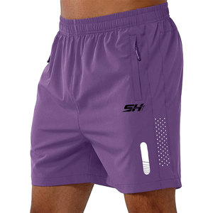 Pantalones Cortos Deportivos de Diseño Moderno para Hombre, Transpirables, con Rayas Reflectantes, Bolsillos con Cierre, Servicio OEM - Product Image 1