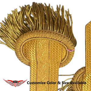 Epaulettes Francesas Napoleónicas de Oro de la Mejor Calidad, Hechas a Mano, para Disfraces, con Flecos de Alta Calidad - Product Image 3