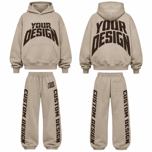 Custom screen print logo <b>jogger</b> Ribbed waistband <b>fleece</b> set Polyester <b>fleece</b> blend tracksuit OEM fashion <b>women</b> <b>jogger</b> - Product Image 2
