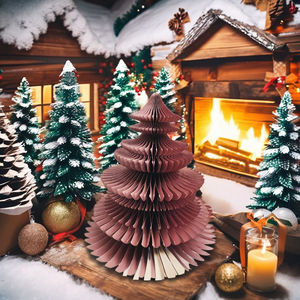 Arbre de Noël en papier pour décorations festives - Product Image 2