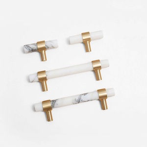 Vintage Product Epoxy Resin Acrylic Brass Furniture <b>Pulls</b> Handles Long Handle for Bathroom Kitchen <b>Drawer</b> Cabinet Handle Use - Product Image 6