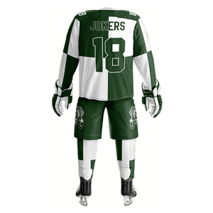 Camisetas de Hockey sobre Hielo Personalizadas para Hombre, Cuello en V, Conjunto de Dos Piezas, Impresión Digital del Nombre del Equipo y Número, 100% Poliéster Ecológico - Product Image 6