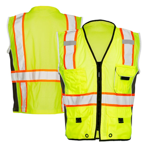 Gilet de sécurité imprimé personnalisé, nouveau design, gilet de sécurité à fermeture éclair sur mesure pour les travailleurs - Product Image 2