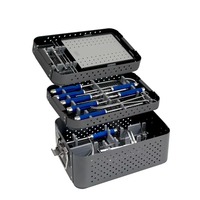 Kit d'instruments pour système de plaque cervicale antérieure Azicon en acier inoxydable, guide de perçage pour fixation vertébrale, support de tournevis, implants