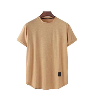 Camiseta Negra para Hombre, 100% Algodón, Manga Corta, Cuello Redondo, Color Sólido, Corte Regular, Tejido Jersey, 220g, Antiarrugas - Product Image 5