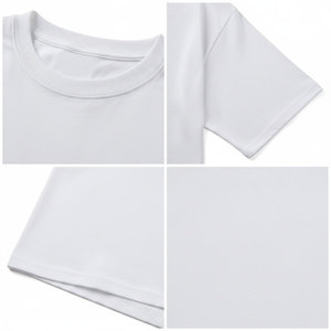 T-shirts pour hommes en gros, design personnalisé, coupe ample, tissu uni teint, respirant, surdimensionnés - Product Image 5
