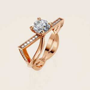 Bague de mariée élégante en diamant torsadé – Style vintage avec accent pavé, bijoux de fiançailles de luxe en diamant - Product Image 4