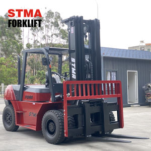 מלגזה דיזל STMA 5 טון 8 טון עם אישור CE, כוללת צמיגים לבנים אופציונליים לעבודות בנייה. - Product Image 2