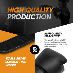 Custom Professional Boxing Gloves Full Finger <b>Design</b> Hook Loop Closure Embroidery/Printing Logo PU/Genuine Leather for Gyms - Product Image 4