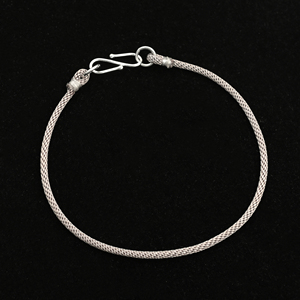 Silver Plated <b>S</b> <b>Hook</b> Clasp With Silver Thread Bracelet Unisex Trendy Durable Fashion Jewelry - Product Image 5