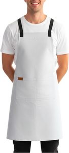 Delantal Unisex para Adultos con Parte Inferior Naranja, Bolsillos y Diseño Cruzado en la Espalda, Marca OEM, En Stock - Product Image 2