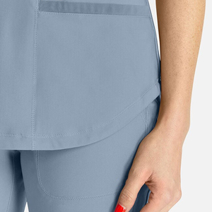 Ensemble de blouses médicales pour femmes, multi-poches, extensibles, uniforme d'hôpital, logo personnalisé, fournisseur de blouses OEM - Product Image 6