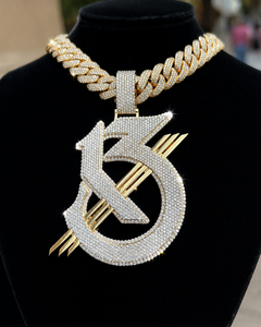 Colgante de Moissanita Hecho a Mano de Alta Calidad, Chapado en Oro de Plata Esterlina, Diseño Hip Hop, Personalizado, de Moda, para Hombre, Venta Caliente - Product Image 1