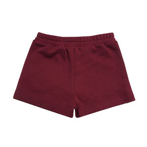 Shorts de sport pour enfants et tout-petits, couleur bordeaux, taille élastique, séchage rapide, respirant, poches latérales, cordon de serrage, uni, pour garçons - Product Image 2