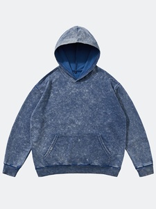 Sudadera con Capucha de Felpa de Algodón Lavado al Ácido de Alta Calidad para Hombre, con Logotipo Personalizado - Product Image 5