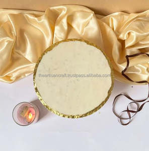 Support à gâteau en marbre blanc pour affichage élégant fait à la main pour les desserts Support à gâteau rond en marbre pour les mariages et les fêtes - Product Image 5