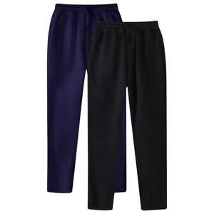 Pantalon décontracté pour homme, coupe droite, couleur unie, taille élastique, bouton, toile mi-lourde, idéal pour l'été, disponible en noir et rouge - Product Image 5