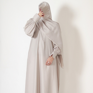 Premium Women <b>Abaya</b> OEM Factory Elegant Closed Front Muslim Maxi Dress with Custom Embroidery and Packaging - Product Image 1