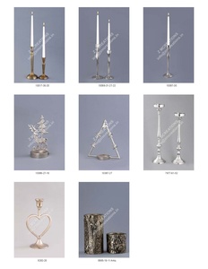 Support de bougie en or pour mariage, festival, décoration de table, ensemble de 2 bougeoirs de luxe, prix de gros d'usine - Product Image 6