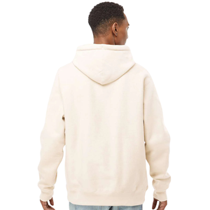 Sudadera con capucha de forro polar prémium de grano cruzado para hombre, color hueso, duradera, cálida, estilo casual urbano - Product Image 2