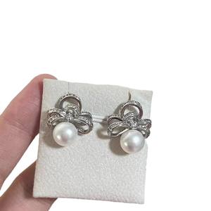 Pendientes de Perlas de Agua Dulce Estilo Estrella, Agujas de Plata S925, Venta al por Mayor de Joyería de Agua Dulce de Zhuji - Product Image 5