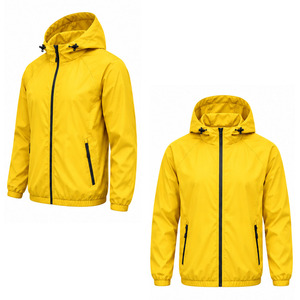 Windbreaker <b>Jacket</b> for <b>Men</b> <b>Lightweight</b> Outdoor Sports Water Resistant Full Zip Hooded Activewear Custom OEM ODM OEM Manufacture - Product Image 5