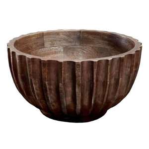 Bol à fruits en bois naturel pour comptoir de cuisine - Bols à fruits décoratifs pour décoration de table centrale - Piédestal pour cuisine - Décoration de la maison - Product Image 4