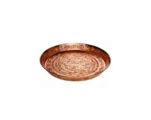 Plateau de service en cuivre de luxe, fait main, en métal, pour la présentation des aliments, vaisselle décorative pour salle à manger, restaurant, hôtel, maison, vente en gros - Product Image 6
