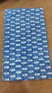 ผ้าฝ้ายพิมพ์ลายสำหรับตัดชุด ผ้าฝ้ายพิมพ์ลายด้วยมือแบบบล็อกพิมพ์ ชุดสัลวาร์แบบยังไม่เย็บ ชุดลำลองสไตล์อินเดีย ผ้าพิมพ์ลายบล็อก - Product Image 3