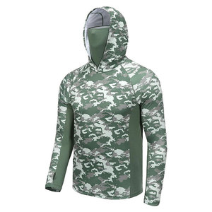 เสื้อตกปลาแบบมีฮู้ด แห้งเร็ว ระบายอากาศดี UPF 50+ แขนยาว น้ำหนักเบา ป้องกันแสงแดด ลดราคาสุดคุ้ม - Product Image 2