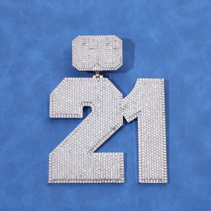 Collar con colgante de letra ZM personalizado con incrustaciones de moissanita en plata 925 para hombre, joyería de lujo estilo hip hop, regalo para hombre, ropa masculina. - Product Image 5