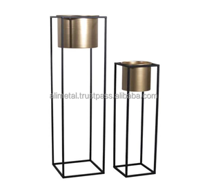 กระถางต้นไม้เหล็กเคลือบผงสำหรับแต่งสวนสำหรับตกแต่งห้องนอนห้องนั่งเล่น - Product Image 1