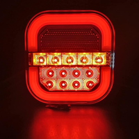 Kit de feux arrière de remorque magnétiques à LED avec fiche à 7 broches étanche pour camion camion van RV caravane