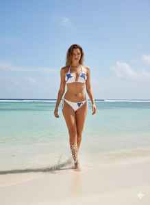 Bikini de Diseñador de Marca Famosa para Niñas, Traje de Baño de Dos Piezas, Sexy, Triangular, con Tirantes en V, Ecológico - Product Image 2