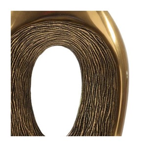 Abstract Brass Sculpture Irregular Shape Handmade Artistic Tabletop Decor Contemporary Living Room <b>Decoration</b> - Product Image 4