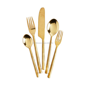 Premium <b>Cutlery</b> Set Material Stainless Steel Finished <b>Gold</b> Kitchenware Accessories Wedding Dinnerware <b>Cutlery</b> Set With Logo - Product Image 1