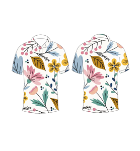 เสื้อโปโลผู้ชายสีขาวพิมพ์ลายพฤกษศาสตร์แบบนามธรรมลำลองแขนสั้นแฟชั่นฤดูร้อน - Product Image 6