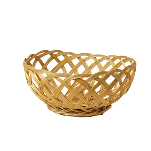 Panier à fruits rond en bambou tressé écologique, panier décoratif pour table, présentoir à pain, panier de présentation, vente en gros - Product Image 1