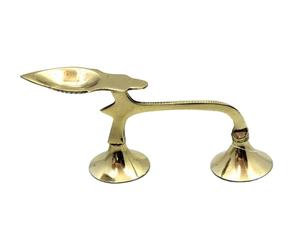 ช้อนทองเหลืองทำด้วยมือของ Shubham ที่เผา Pooja Aarti, เตา Kapoor พร้อมขาตั้งสำหรับตกแต่งบ้าน - Product Image 1