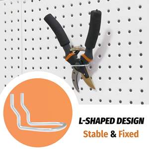 HUHOLE - Juego de 16 Soportes para Alicates de Acero al Carbono Negro con Instalación Tipo Gancho para Organización de Herramientas de Garaje - Product Image 4