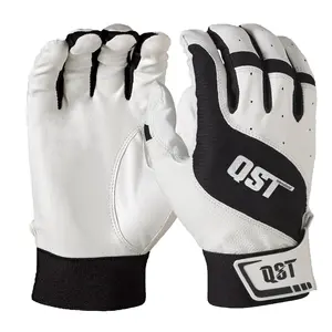 Custom Adult & Youth Baseball Batting Gloves Custom White Black Color Premium Quality Baseball Batting Gear & Equipment