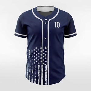 Maillot de baseball respirant pour homme, sublimation intégrale, séchage rapide, personnalisable avec logo et numéro d'équipe, idéal pour l'entraînement sportif - Product Image 2